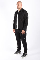 CP Company Organic Gabardine Overshirt Black