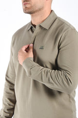 CP Company Polo Longsleeve Stretch Fallen Rock