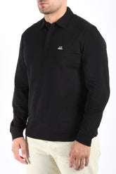 CP Company Polo Longsleeve Stretch Piquet Black