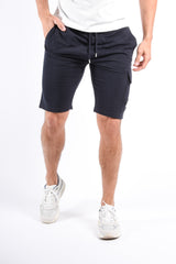 CP Company Light Fleece Cargo Lens Shorts Total Eclipse
