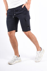 CP Company Light Fleece Cargo Lens Shorts Total Eclipse