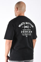 Denham T-Shirt Stencil Tee Black