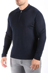Drykorn Drynamic Halva Knit Zip Sweater Dark Blue