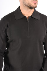 Drykorn - Half Zip Longsleeve Knit Polo Gavvin - Brown