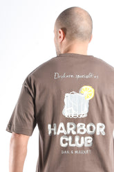 Drykorn T-Shirt Kayro Harbor Club - Brown