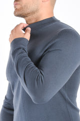 Drykorn Turtle Neck Knit Sweater Arwon Blue