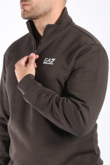 EA7 Half Zip Sweater 8NPM35 Brown