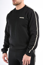 EA7 Striped Sweater 7M001478 Black