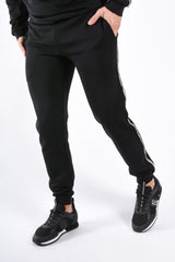 EA7 Striped Sweatpants 7M001482 Black
