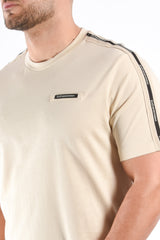 EA7 Striped T-Shirt 7M001476 Beige