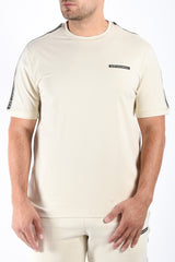 EA7 T-Shirt Striped 7M002189 Beige