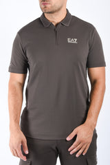 EA7 Tech Polo Zip 7M002480 Brown