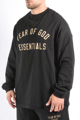 Essentials Fear Of God Jersey Long sleeve Tee Black