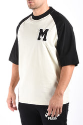 Mansour Paris College Baseball Stitch T-Shirt Black