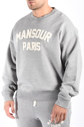 Mansour Paris College Sweater Heather Grey