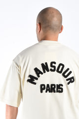 Mansour Paris College T-Shirt Cream