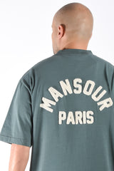 Mansour Paris College T-Shirt Vintage Green