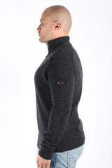 Peuterey Half Zip Sweater BRAILLE GRS 04 Black Melange