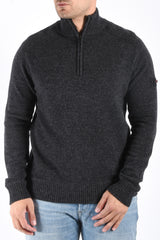 Peuterey Half Zip Sweater BRAILLE GRS 04 Black Melange