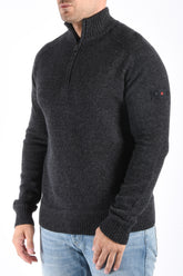 Peuterey Half Zip Sweater BRAILLE GRS 04 Black Melange