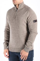 Peuterey Half Zip Sweater BRAILLE GRS 04 Brown Melange