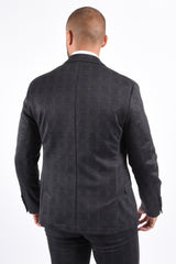Drykorn Blazer Malo Checkered Dark Grey/Blue