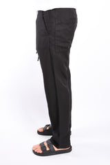 Drykorn Ramano Regular Linen Trouser Black