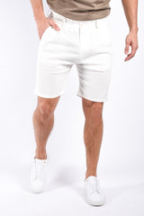 Drykorn Linen Shorts Rhasy White