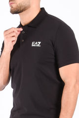 EA7 Cotton Stretch Polo 8NPF14 Black