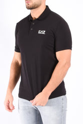 EA7 Cotton Stretch Polo 8NPF14 Black
