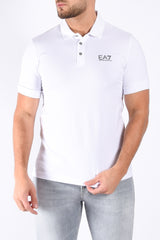 EA7 Cotton Stretch Polo 8NPF14 White