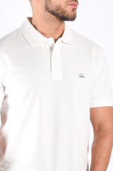 CP Company Stretch Piquet Regular Polo White