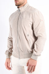 Peuterey Sands Suede Leather Jacket Beige