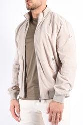 Peuterey Sands Suede Leather Jacket Beige