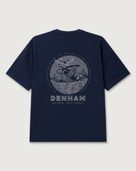 Denham T-Shirt Lines Tee Dark Blue
