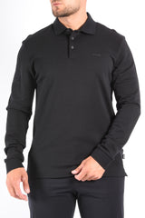 Boss Polo Longsleeve Pado 30 Nos Black