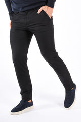 Boss Slim Fit Stretch Cotton Trousers P Kaiton1 Zip Black