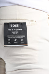BOSS - Slim Fit Stretch Cotton Trousers P Kaiton1 Zip - Beige