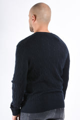 BOSS Knit Sweater H Hetico - Dark Blue