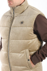 Boss Corduroy Bodywarmer C Candrian Open Brown