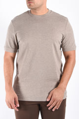Boss Cotton Cashmere T-Shirt H Thompson 66 Open Brown