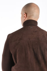 Boss H Meter Leather Jacket Dark Brown