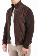 Boss H Meter Leather Jacket Dark Brown