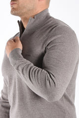 Boss Half Zip Knit Sweater H Ebenji L Open Brown