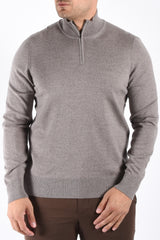 Boss Half Zip Knit Sweater H Ebenji L Open Brown