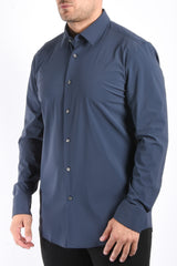 Boss Performance Stretch Blouse P Hank Open Blue