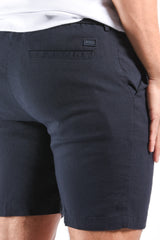 Boss Regular Linen Stretch Shorts H Kane1 RDS Dark Blue