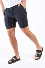 Boss Regular Linen Stretch Shorts H Kane1 RDS Dark Blue