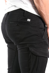 CP Company Cargo Pants Stretch Sateen Ergonomic Black