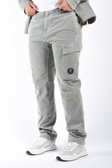 CP Company Corduroy Regular Fit Cargo Pants Flint Grey
